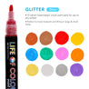 Glitter 3mm Acrylic Paint Pens // Set of 12